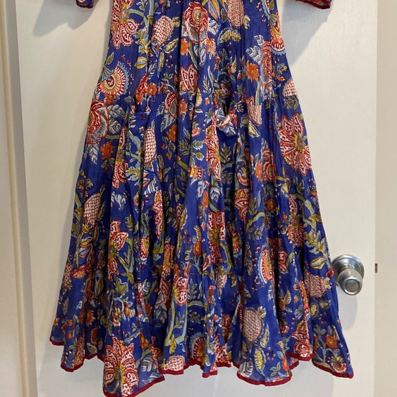 Dori Indian Block Print Dress / M - Picture 3 of 8
